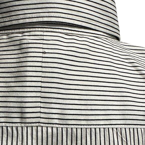 Ralph Lauren Striped Tuxedo Shirt Women’s L White and Black Cotton Button Front - Picture 8 of 8